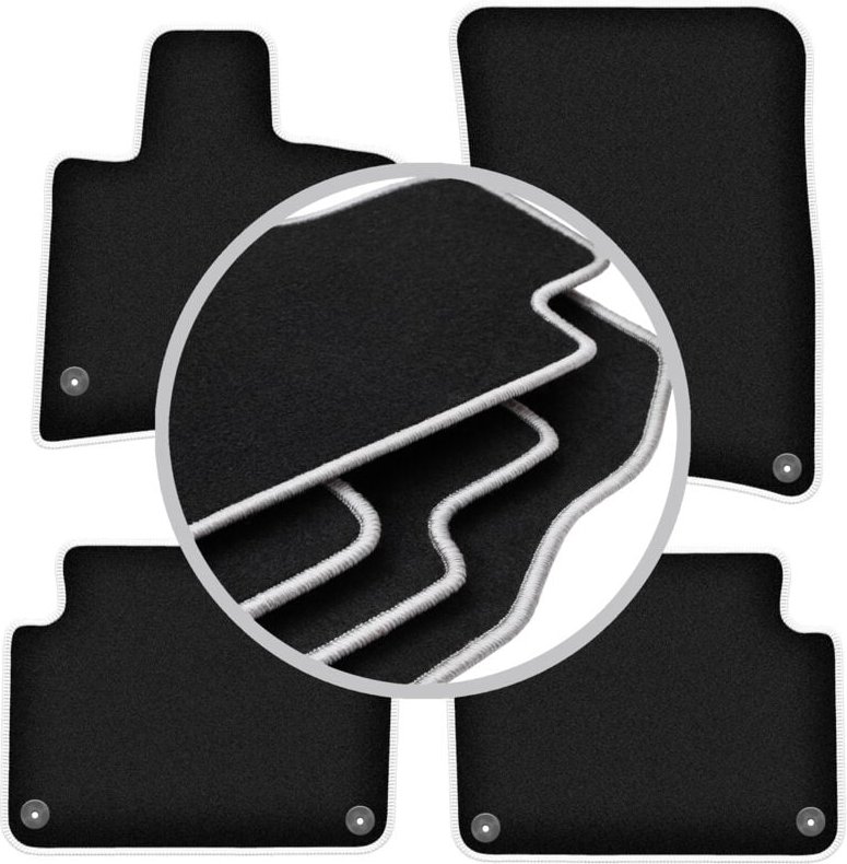 CARLUX-SILVER Autofußmatten für: Audi Q7 I 4L SUV (2005-2015)