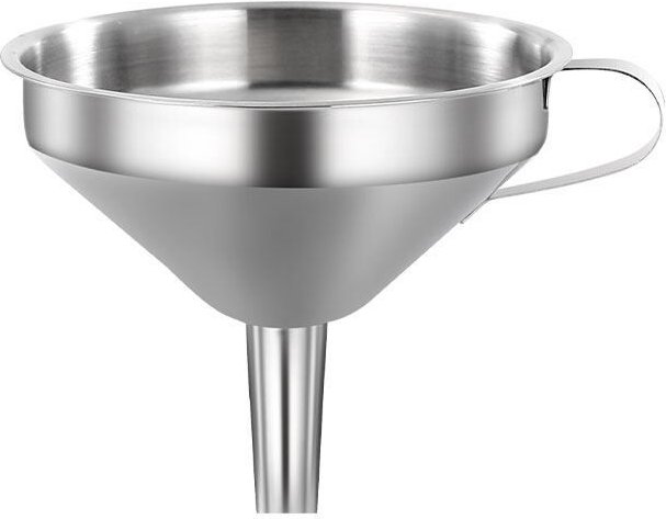 Edelstahltrichter mit herausnehmbarem Filter, 13 cm, silber - Sollbry