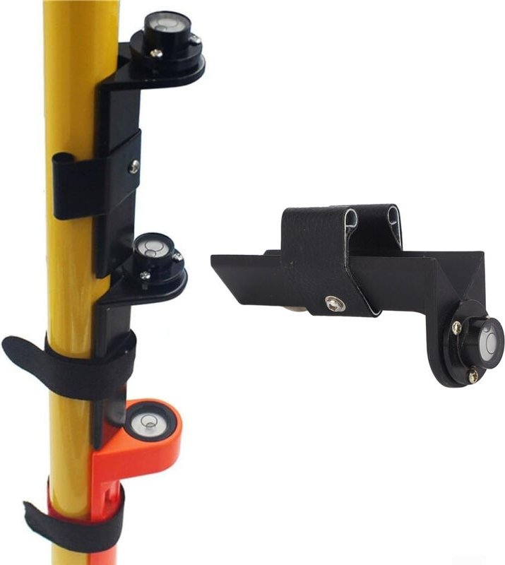 Ej.life - Tragbare 90-Grad-Wasserwaage aus Aluminium zum Anklippen, Wasserwaage für Turmlineal