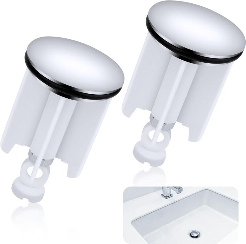 Thumbnail - 2 Stück Universal Badezimmer-Waschbeckenstopfen, 40 mm Waschbecken-Ablaufstopfen, höhenverstellbares Waschbecken, Badewa...
