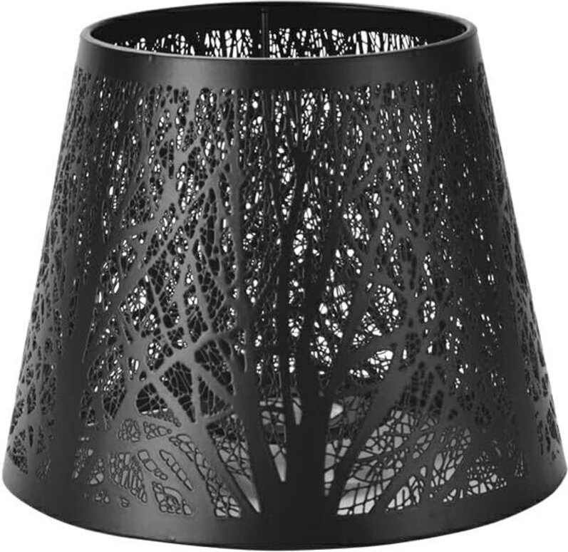 Robuste Lampenschirmabdeckung, einfache Installation und sanfter Lichteffekt, eleganter Lampenschirm aus Metall, schwarz