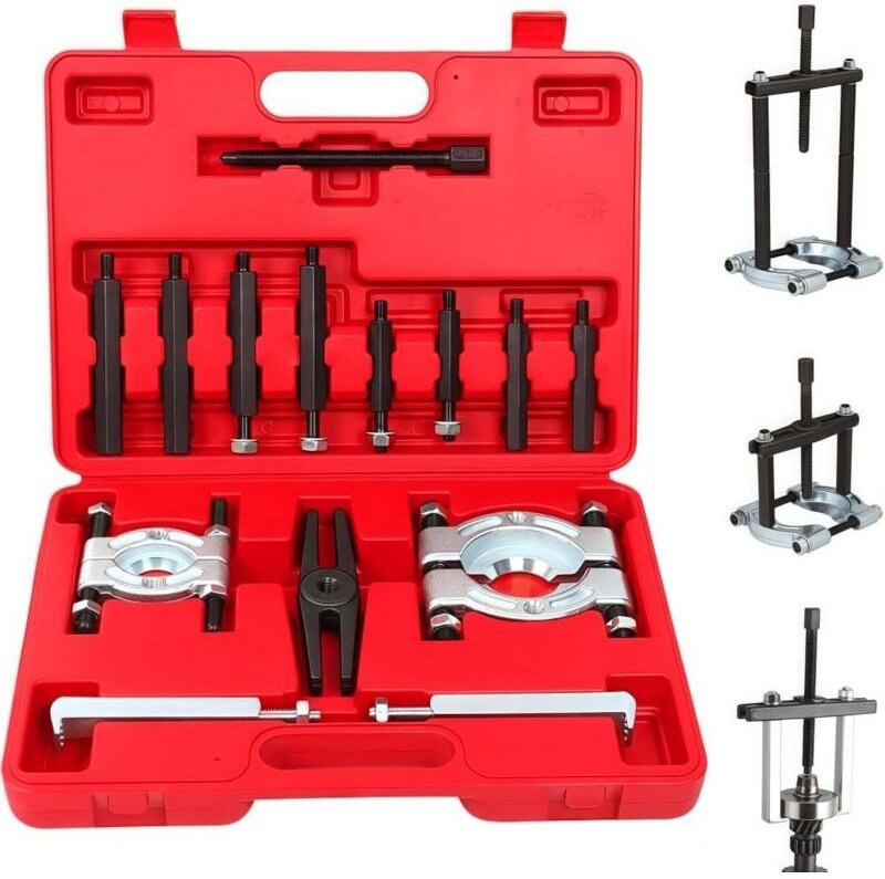 Lagerabzieher, 14-teilig, 5-Tonnen-Kapazität, 2" und 3" Lagertrenner, Mechanikerwerkzeug