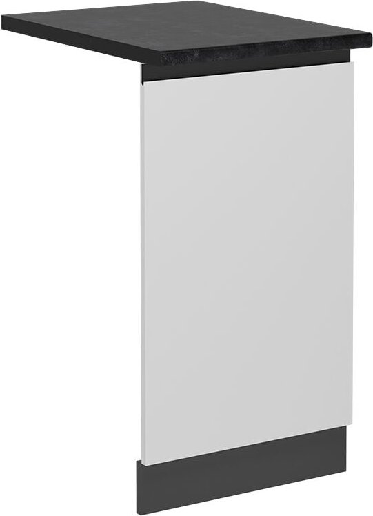 Vicco - Geschirrspülblende R-Line, Weiß, 45 cm , ap Anthrazit