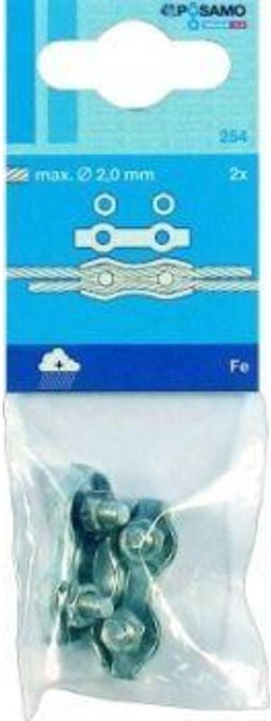 Pösamo Duplexklemmen (sb) galZn 2,0mmx30 M4