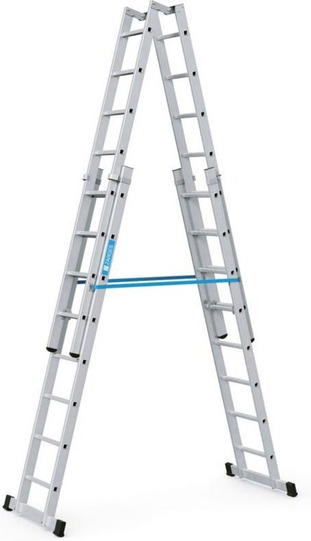 Thumbnail - Gebördelte Sprossen-Stehleiter, höhenverstellbar Vario b 4 x 8 Sprossen, 41322 Zarges