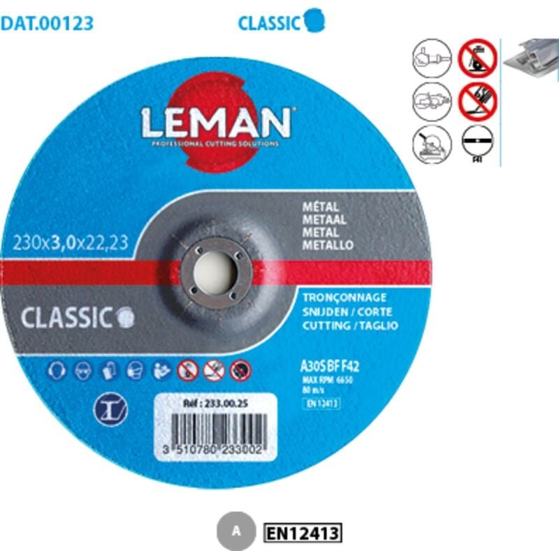 Thumbnail - Metallschneidblatt Classic ø 300 Bohrung 22,23 Stärke 3,8 mm Flach F41 Packung zu 10
