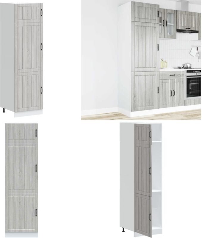 Küchenschrank Lucca Grau Sonoma Holzwerkstoff - Vidaxl
