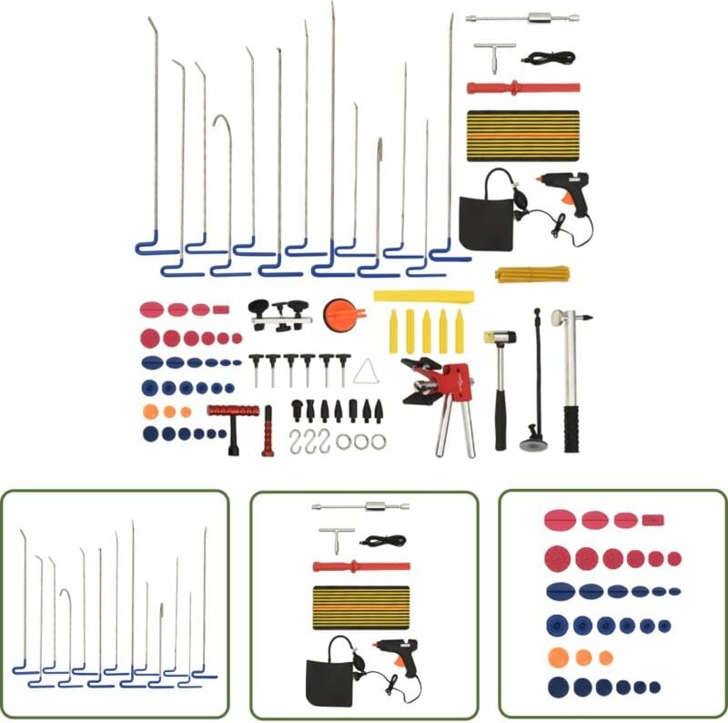 The Living Store - 80-tlg. Ausbeulwerkzeug-Set - Autolack Reparieren - Delle Entfernen - Autoaufbereitung - Werkzeugkast...