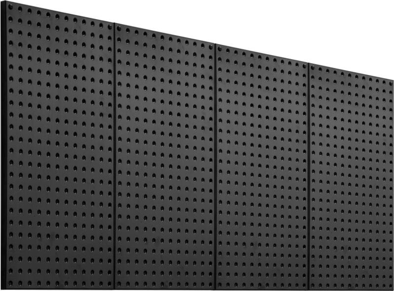 Mophorn Metall-Stecktafelplatten, 61 x 30,5 cm, 4 robuste Stahlplatten, Wand-Organizer für Garage, Büro, Küche, Schwarz