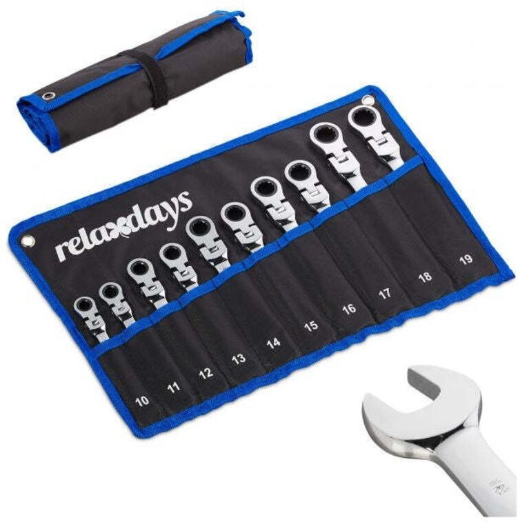 Flexibler schraubenschlusselsatz 10 tlg