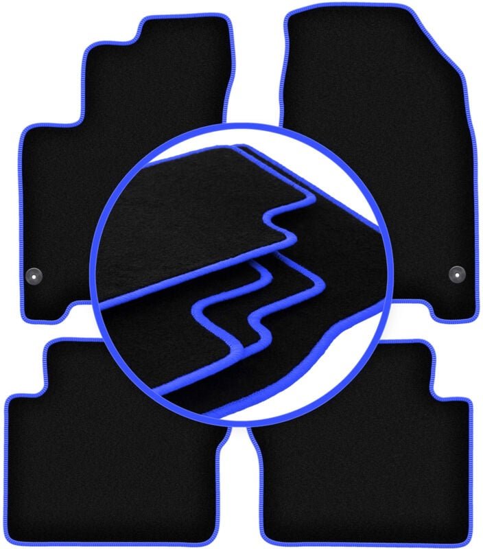 CARLUX-BLUE Autofußmatten für: Renault Koleos I SUV (2007-2016)