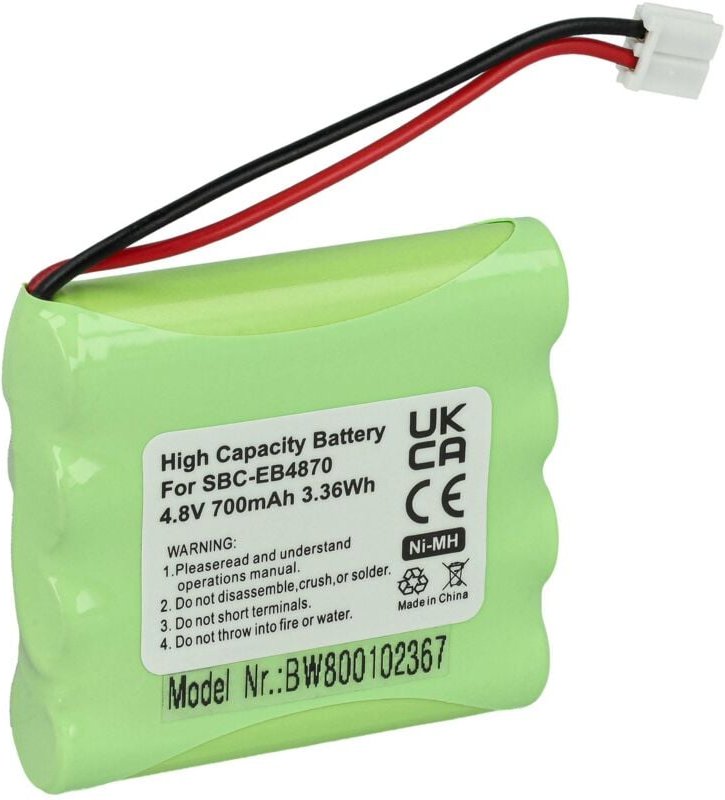 Vhbw - Akku Ersatz für MT700D04C051 für Babyphone Babytalker (700 mAh, 4,8 v, NiMH)