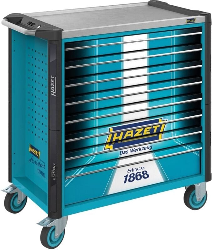 Hazet Werkstattwagen Assistent 179NXL, einzeln, L x B x H: 959 mm x 518 mm x 1020 mm, Schubladen, flach: 7× 81 x 696 x 3...