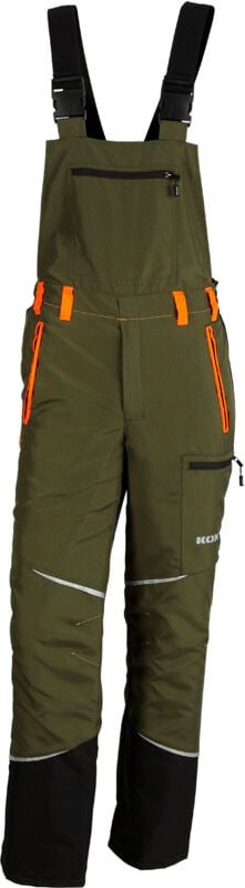 KOX - Schnittschutz Latzhose Mistral 3.0 Grün/Orange Größe 102 schlank und groß