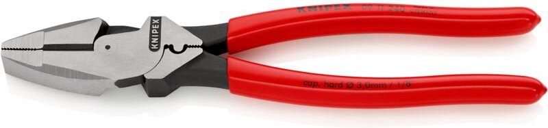 09 11 240 Kraft-Kombizange 'Lineman's Pliers' amerikanisches Modell mit rutschhemmendem Kunststoff überzogen schwarz atr...