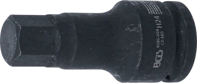 Kraft-Bit-Einsatz Länge 100 mm Antrieb Innenvierkant 20 mm (3/4") Innensechskant 24 mm