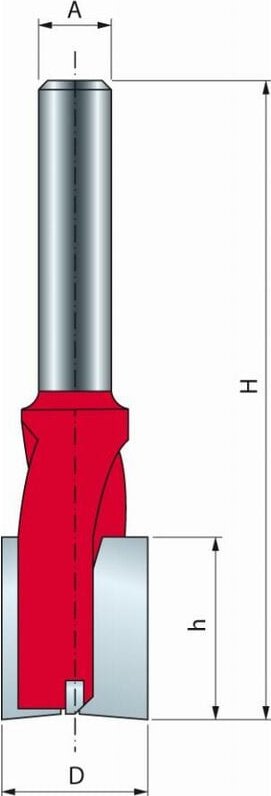 Thumbnail - Zweischneidiger gerader Bohrer mit unterer Spitze Freud 20 H18/70 Q8 Z2+1 - F03FR01579 -17-10408P