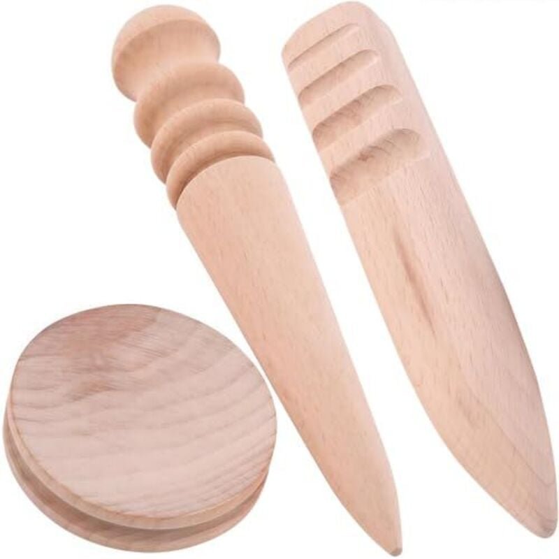 3-teiliger Kantenglätter für Lederarbeiten, Polierwerkzeug für Holzkanten, Holzpolierer in mehreren Größen, Handpolierer...