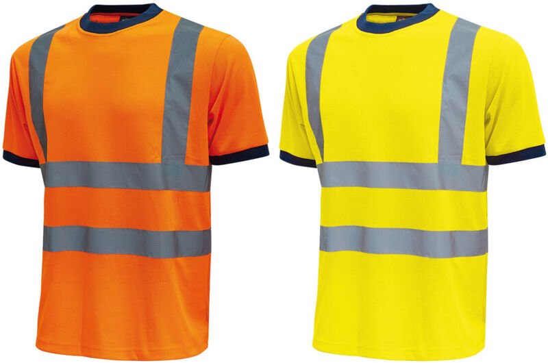 (3er Pack) Kurzärmeliges Hochsichtbarkeits-Arbeitst-Shirt GLITTER - Neon Gelb 2XL