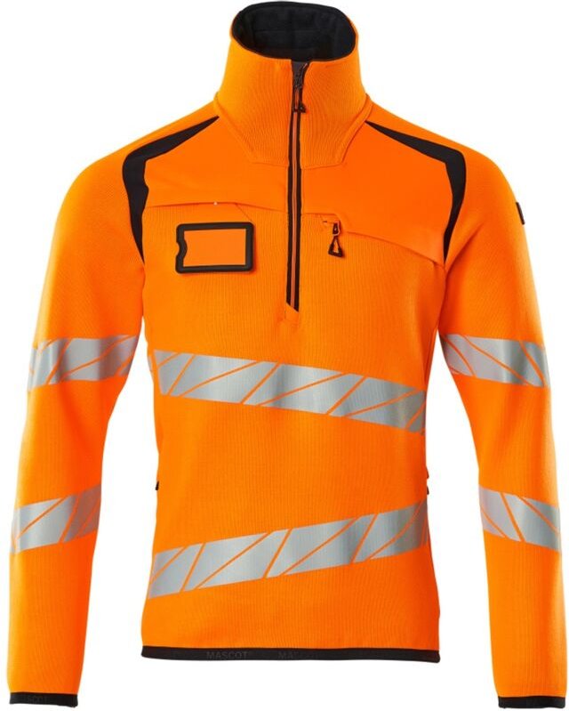 Strickpullover mit kurzem Reißverschluss xl hi-vis orange/schwarzblau - Mascot