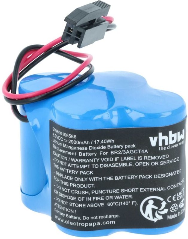 Akku kompatibel mit Ge Fanuc Amplifier alpha iSV, Amplifier beta iSV Raid-Controller (2900 mAh, 6 v, Li-Ion) - Ersatz fü...