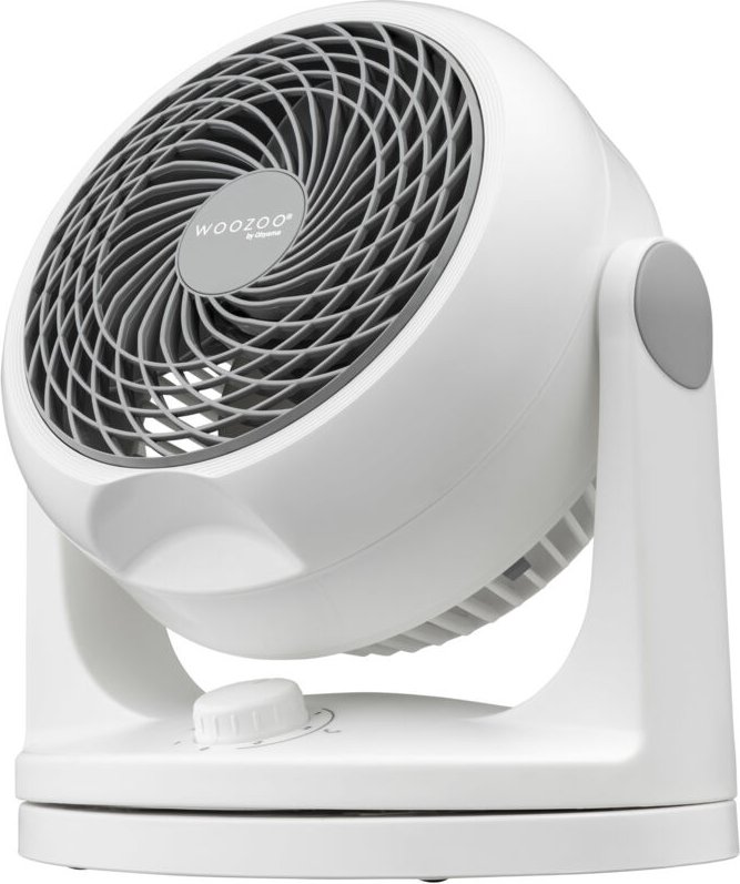 Woozoo, 23m², Ventilator, Weiß, 3 Geschwindigkeiten, Oszillierend, leise, Table Fan, Tischventilator, Lüfter, Bodenventi...