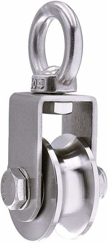 Heberolle 350 kg mit 2 Lagern, Seilrolle, 48 mm 304 Edelstahlrolle - Gabrielle