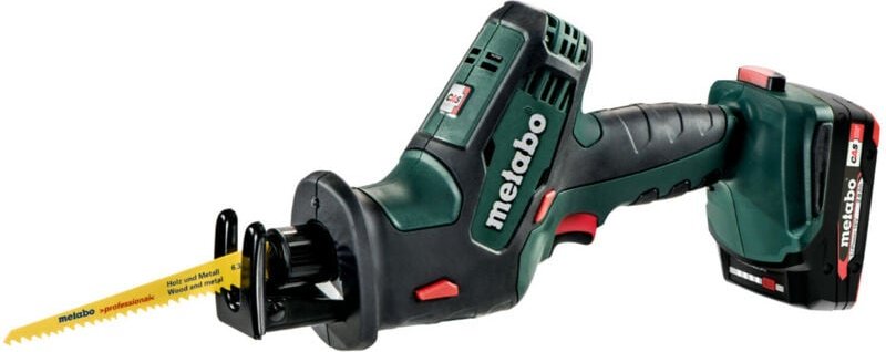Metabo - Akku-Säbelsäge sse 18 ltx Compact, incl. 2x Akku Li-Power 2 Ah, Ladegerät, Zubehör x
