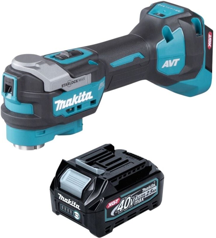 Makita TM 001 GD1 Akku Multifunktionswerkzeug 40 V max. Starlock Max Brushless + 1x Akku 2,5 Ah - ohne Ladegerät