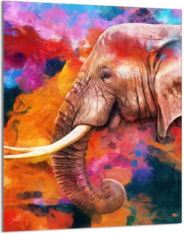 Glasschneidebrett 40x52 Elefant