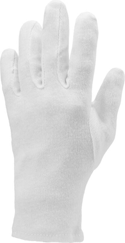 Satz mit 600 - Poly-Cotton-Interlock-Handschuhe, gebleicht - Gabelschnitt, Größe 6