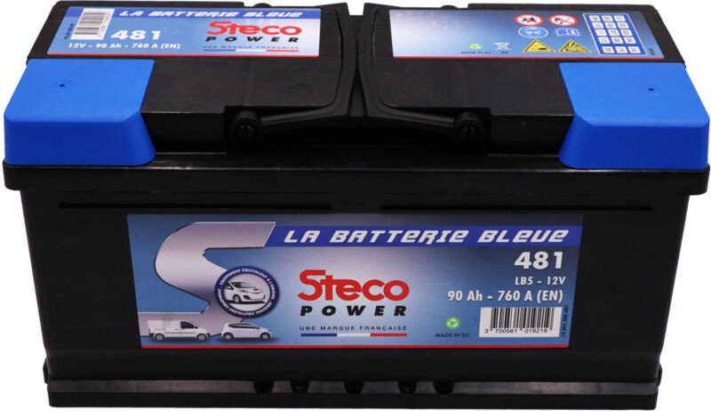 Batterie 12V 90Ah 760A 353x175x175 mm stecopower - 481