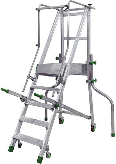 Thumbnail - Kaiserkraft - Mobile Stehleiter 9 stufen - Max. Arbeitshöhe 3.95m - CA5/200