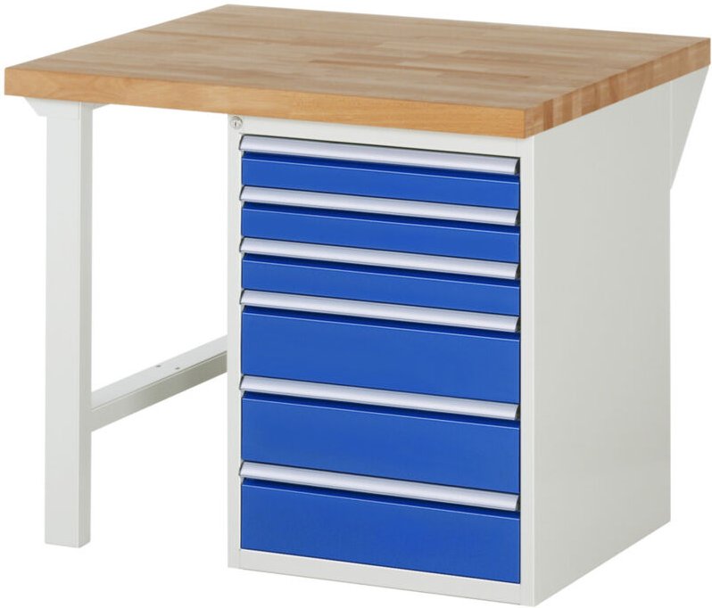 Werkbank 7515A1, B1000xT900xH890mm, 6x Schublade-TA - RAU
