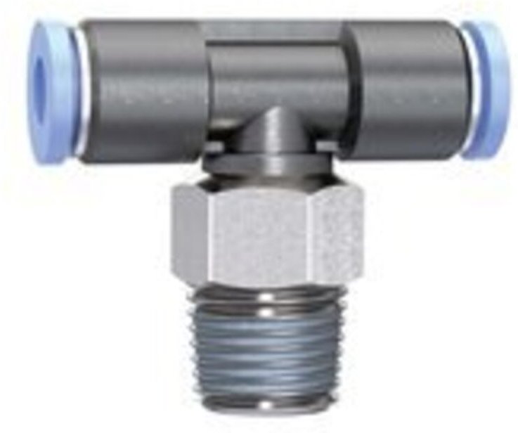 Riegler - T-Steckverschraubung »Blaue Serie« mini, drehbar, r 1/8