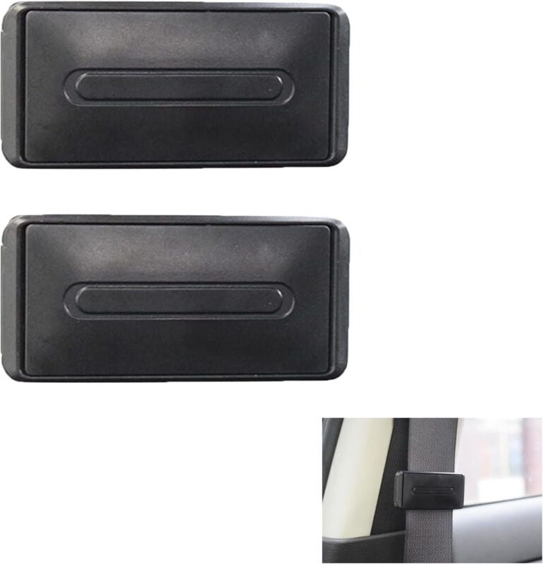 Clips de ajuste para cinturón de seguridad (paquete de 2), tope para evitar el roce del cinturón con el cuello, 2,5", co...