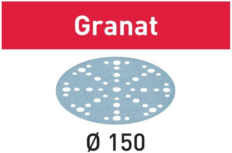 Schachtel mit 100 Schleifscheiben Granat 150 mm, Körnung 180 – Festool 575166