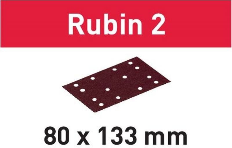 Stf 80x133 RU2/50 Schleifstreifen Rubin 2 P60 80 x 133 mm 50 Stk. ( 499047 ) für Rutscher rts 400, rtsc 400, rs 400, rs ...