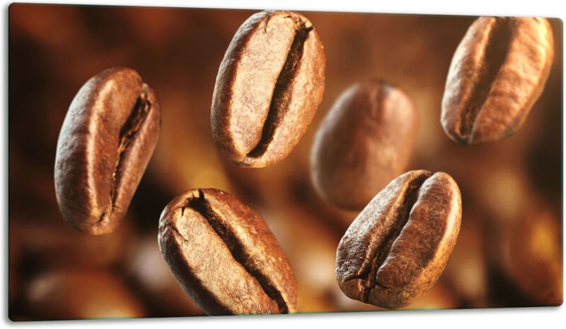 Glasschild Schneidebrett 52x30 Kaffee