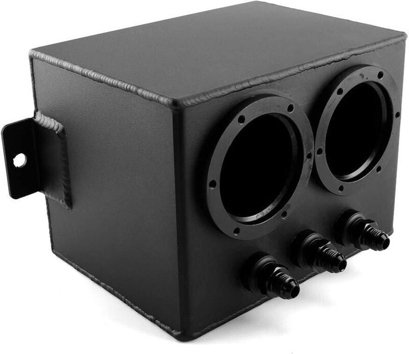 Zusätzlicher Kraftstofftank für Pkw, universeller schwarzer 4-Liter-Kraftstoff-Ausgleichsbehälter für Rennwagen, Alumini...