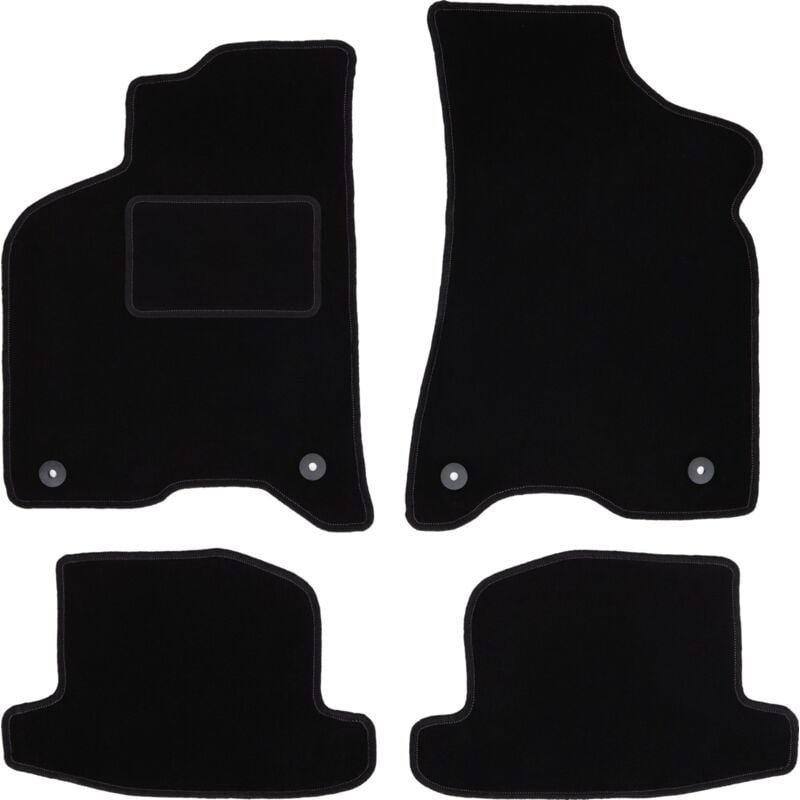 Schwarze Veloursmatten für: Volkswagen Lupo Fließheck (1997-2005)