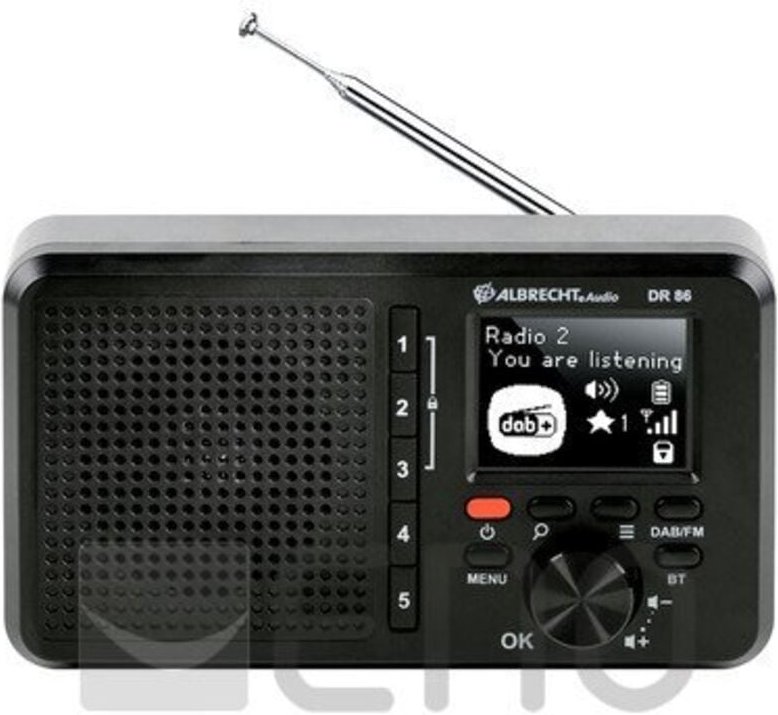 Dr 86 Tischradio dab+, ukw wiederaufladbar Schwarz - Albrecht
