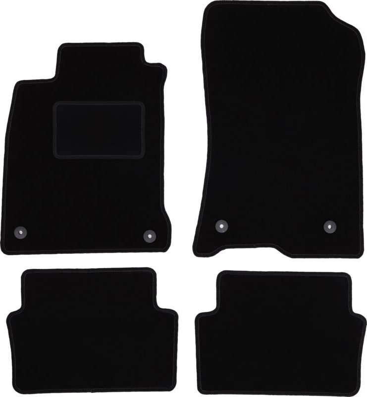 Schwarze Veloursmatten für: Renault Laguna III Liftback, Kombi (2007-2015)