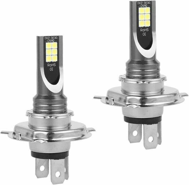 CHOYCLIT 2 Stück H4 LED-Scheinwerferlampen in einer Box, 50 W/14000 lm/IP68 wasserdichte LED-Lampe fürs Auto, Nebelschei...