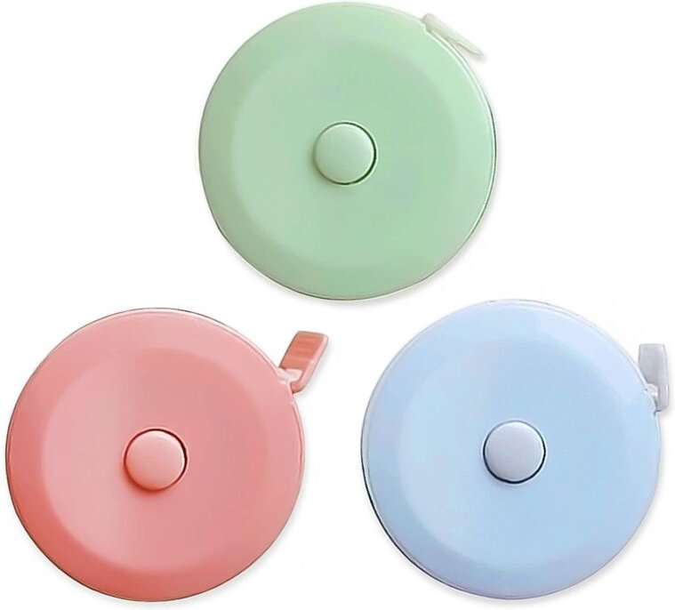 3-teiliges Teleskop-Maßband mit Doppelskala zum Messen von Länge, Linie, Brust, Taille, Bein und anderen tragbaren Multi...