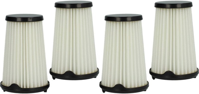 Thumbnail - vhbw 4x Faltenfilter kompatibel mit Electrolux ZB3325B Staubsauger - Patronenfilter, Schwarz Weiß, Abwaschbar
