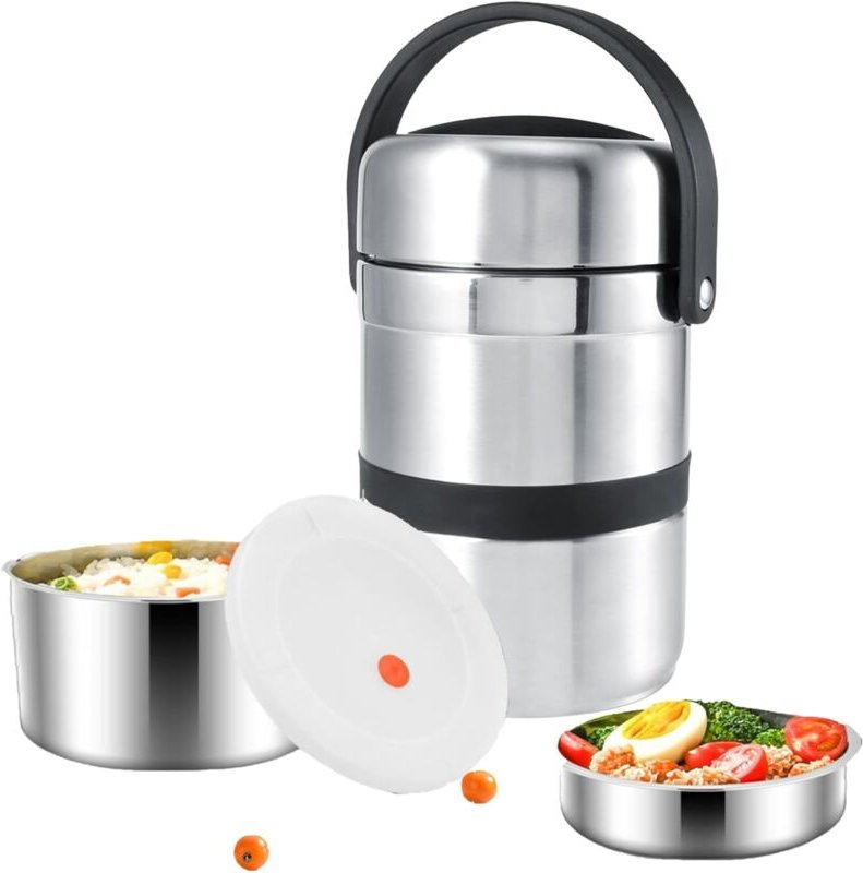 Rosvola Thermobehlter für Essen 1,8 L Edelstahl Isolierbehlter Gef für warme Speien Essen Babynahrung Suppe Obst, mit Wr...