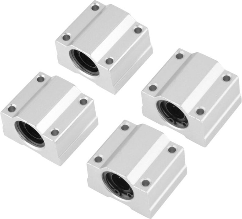 Linearlager-Gleitblock, 4 Stück/Set SCS12UU Linearbewegung, Aluminium-Kugellager-Gleitblock, Innendurchmesser 12 mm, wei...