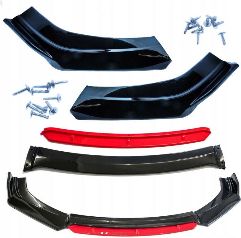 Sportsplatte - Universal Stoßstangensplatte Rot Glanz + Einsatz