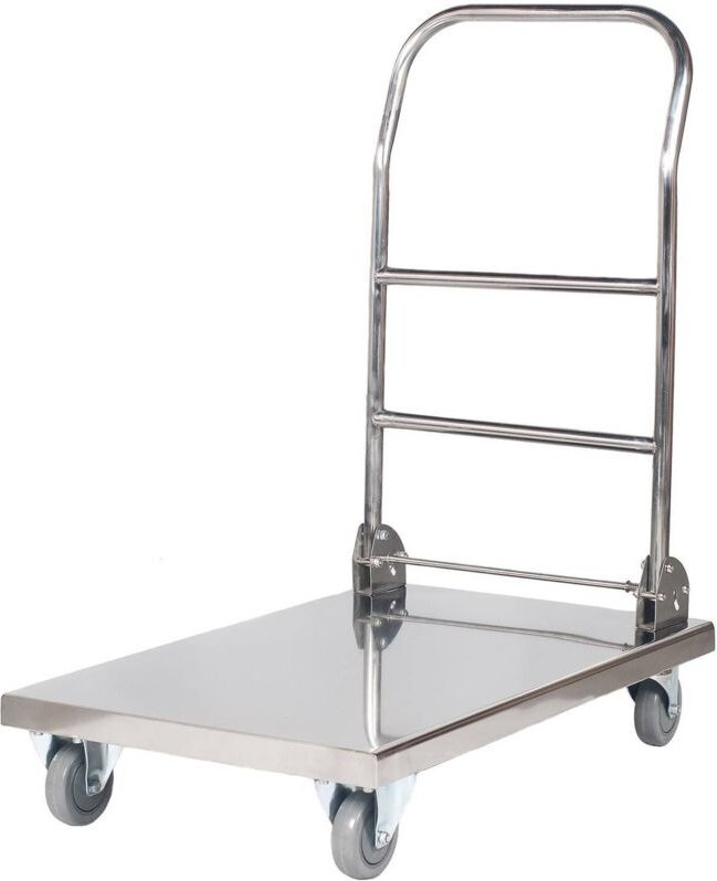Royal Catering - Transportwagen Edelstahl Handwagen Plattformwagen Rollwagen Klappwagen 330Kg